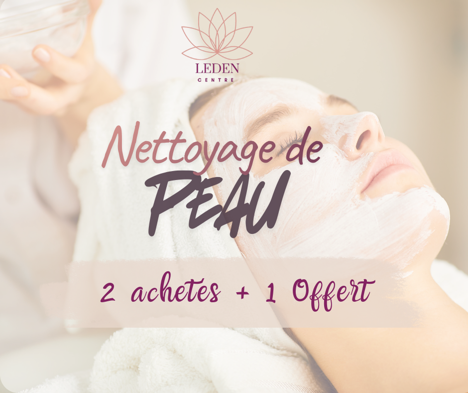 Offre nettoyage de peau 2 achtés = 1 offert chez LEDEN Centre